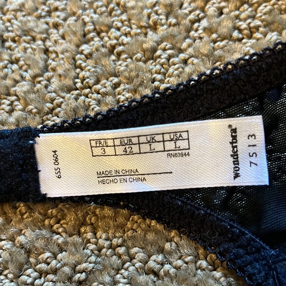 Black with Floral Embroidery Garter Belt - Picture 9 of 11